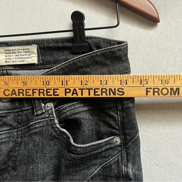 Mac Hemp Denim Mid Rise Women's Black Slim Jeans Sz 30 - Picture 14 of 14